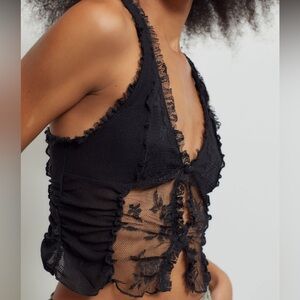 NWOT - Urban Outfitters lace one button vest shirt